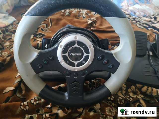 Игровой руль с педалями Омск - изображение 1