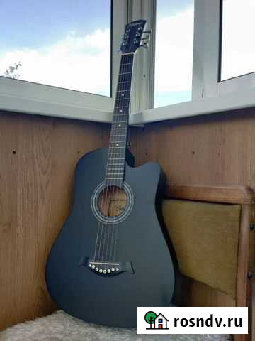 Гитара акустика матовая черная Улан-Удэ - изображение 1