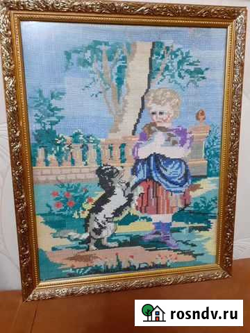 Картина-вышивка 50-е годы Одинцово - изображение 1
