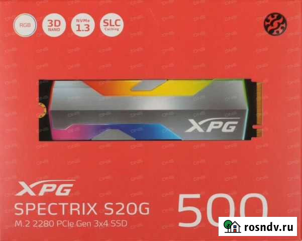 SSD M.2 накопитель A-Data XPG spectrix S20G 500gb Сочи - изображение 1