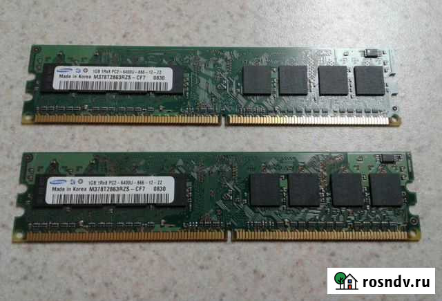 Оперативная ddr-2 1гб Самсунг pc2-6400, 2штуки Омск - изображение 1
