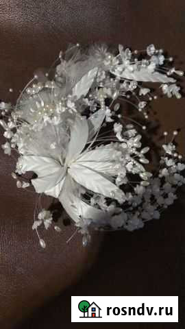 Цветы из бисера для невесты в волосы Морозова - изображение 1