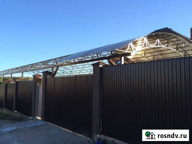 Навес из поликарбоната 165 м2 Липецк - изображение 1