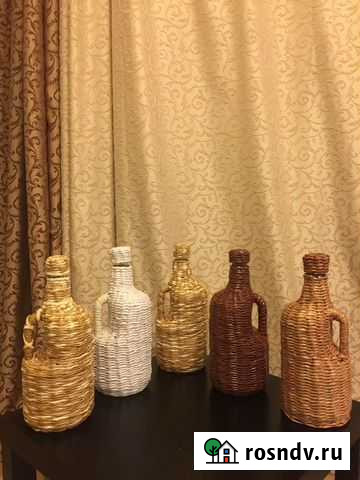 Плетёный бутыль- графин Астрахань - изображение 1