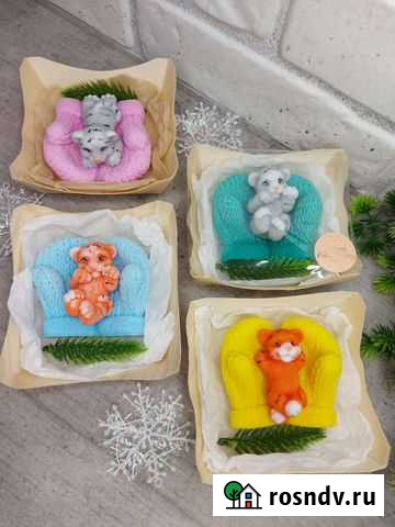 Мыло ручной работы тигр на рукавичке Серпухов - изображение 1