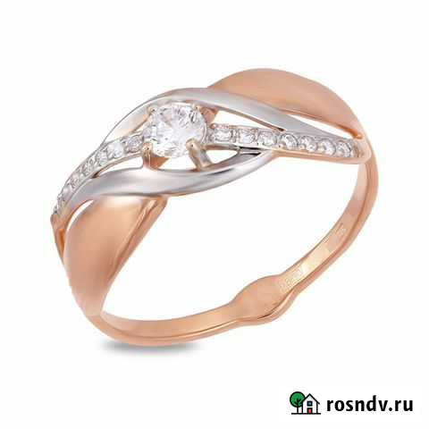 Кольцо с фианитом из золота 585 проба Тольятти - изображение 1