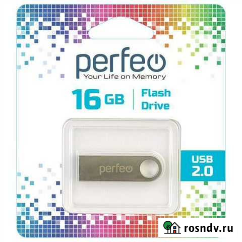 Флэшка 16Gb USB 2.0 Perfeo M07, алюминий Новосибирск - изображение 1