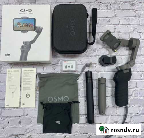 Dji osmo mobile 3 (мега комплект) на гарнатии Сыктывкар - изображение 1