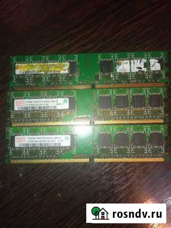 Оперативная память ddr2 (2 gb) 1gb+512mb x2 hynix Петропавловск-Камчатский - изображение 1