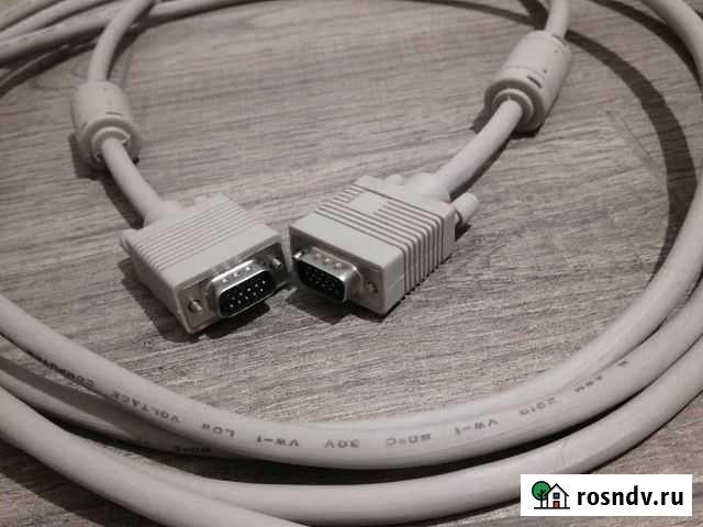 Кабель VGA 5м качественный с фильтрами Пенза - изображение 1