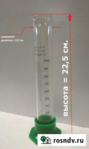 Мерные пробирки 100 мл. из пластика и из стекла Курск - изображение 1