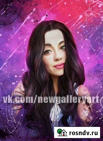 Портрет по фото на холсте. Арт 831 Краснознаменск - изображение 1