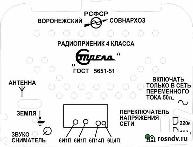 Задняя стенка радиоприемника Стрела Ейск - изображение 1