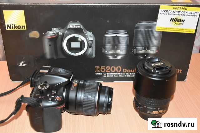 Nikon D5200 Kit 18-55mm +Nikkor 55-200mm Сальск - изображение 1