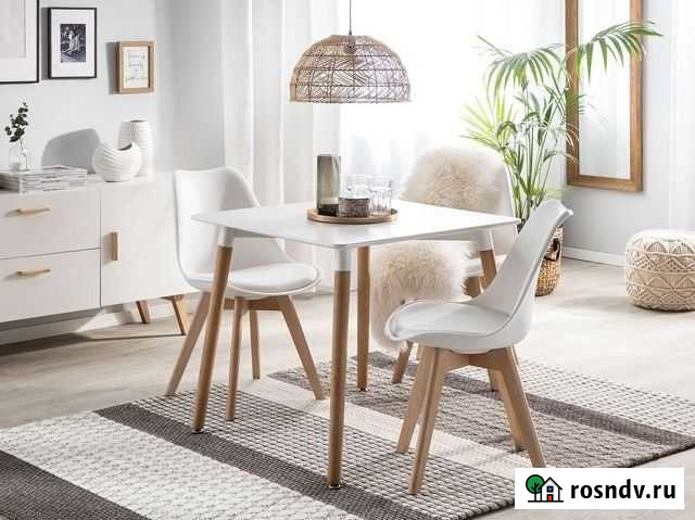 Стол Oslo квадратный белый 80*80 Череповец - изображение 1