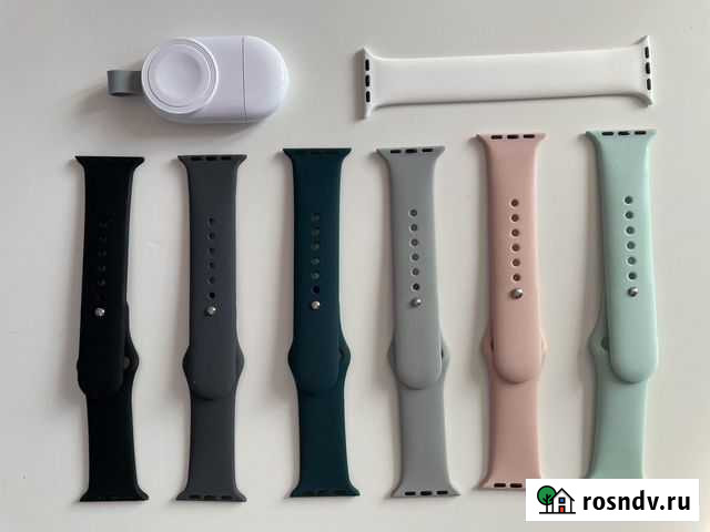 Ремешки для Apple Watch 40 mm, 7шт. + USB-зарядка Абинск - изображение 1