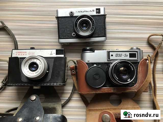 Лот фотоаппаратов Смена / фэд / Чайка. Рабочие Кунгур - изображение 1
