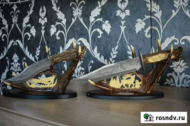 Сувенирное оружие «Нож на лосиных рогах Клинцы - изображение 1