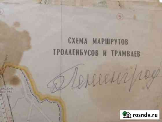 Схема маршрутов троллейбусов и трамваев Ленинград Петрозаводск