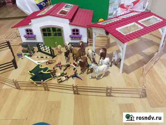 Schleich конюшня навес ограда лошади Санкт-Петербург