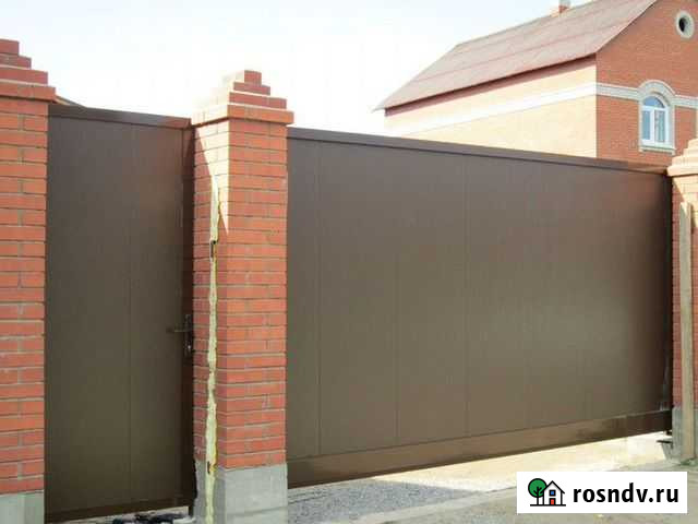 Откатные(сдвижные) ворота Алютех 3750*2120 Темрюк - изображение 1