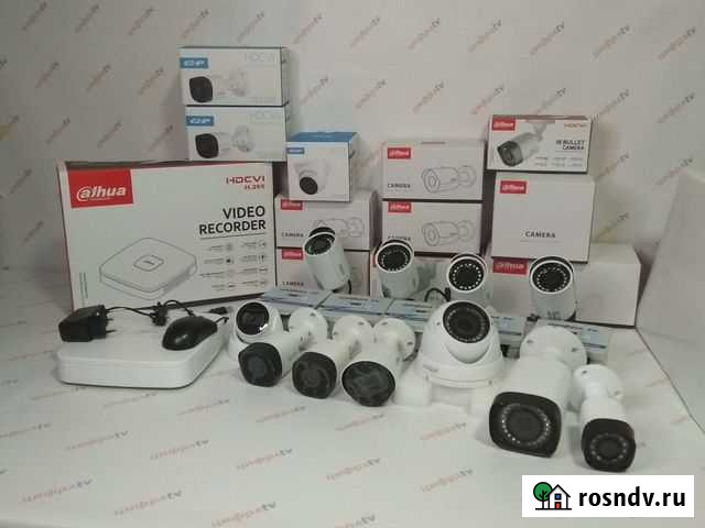 Видеонаблюдение 4Мп Dahua 11 камер IP варио регист Яблоновский - изображение 1
