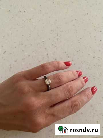 Кольцо Grissoni,белые-черные бриллианты Ростов-на-Дону - изображение 1