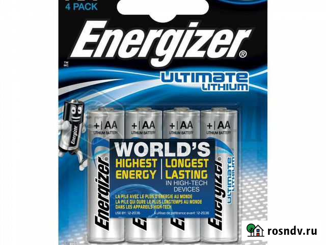 Energizer Батарейка Ultimate Lithium FR6 /AA/ (4 ш Красноярск - изображение 1