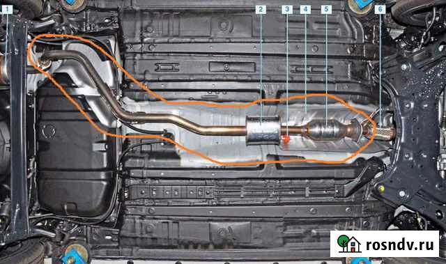 Прием катализатора с глушителем на Киа Рио 4 Уфа - изображение 1