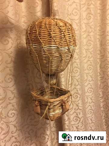 Воздушный шар плетёный интерьер корзина Астрахань - изображение 1