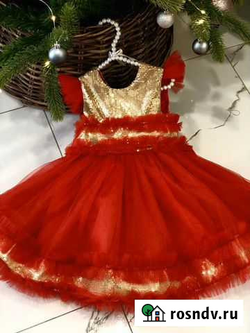 Новогоднее нарядное платье 98 104 110 Москва - изображение 1
