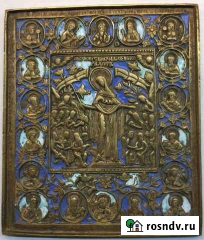 Икона: богоматерь всех скорбящих радость, эмали Ухта - изображение 1