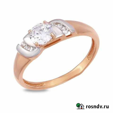 Кольцо с фианитом из золота 585 проба Тольятти - изображение 1