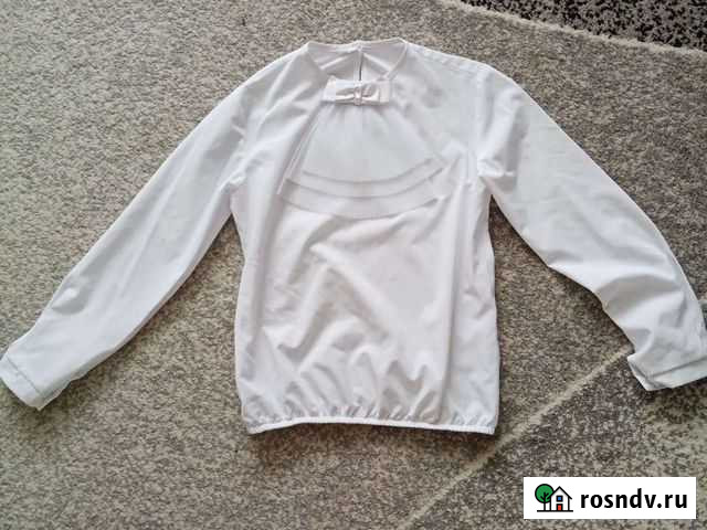 Блузка школьная белая размер:140 для девочки, сост Тамбов - изображение 1