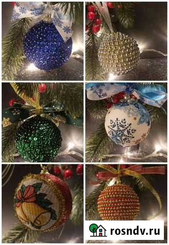 Новогодние шары ручной работы Улан-Удэ - изображение 1