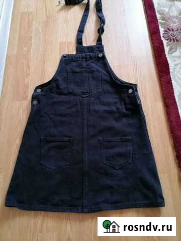 Джинсовый сарафан черный Астрахань - изображение 1