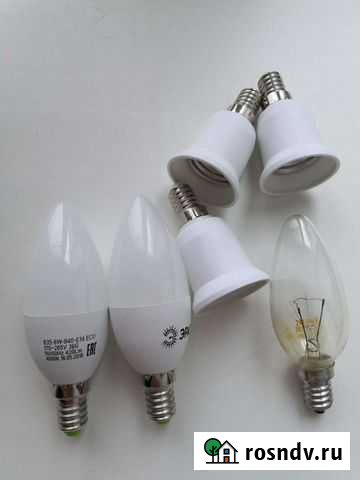 Лампы и переходники Е27-Е14 Чебоксары - изображение 1