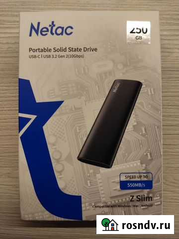 Портативный SSD накопитель Netac Z Slim 250 гб Калининград - изображение 1