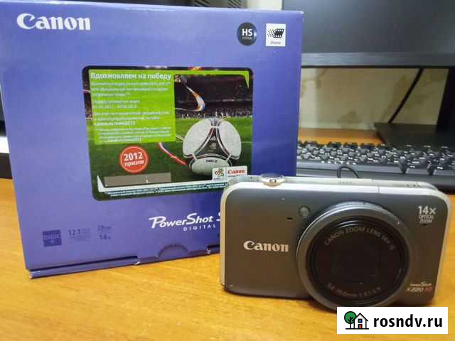 Фотоаппарат Canon PowerShot SX220 HS + карта SD 16 Тольятти - изображение 1