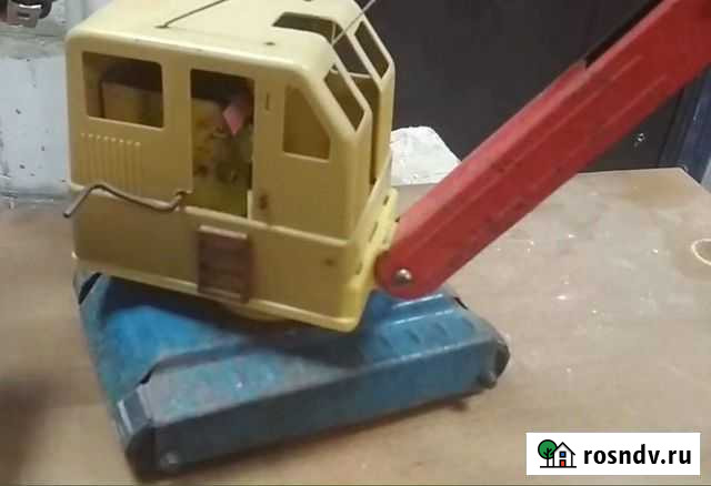 Игрушка механическая СССР экскаватор Видное - изображение 1