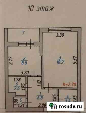 1-комнатная квартира, 44 м², 10/13 эт. на продажу в Засечном Засечное