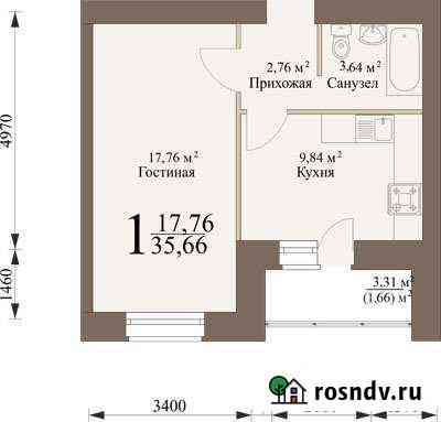1-комнатная квартира, 35 м², 5/10 эт. на продажу в Засечном Засечное
