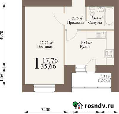 1-комнатная квартира, 35 м², 5/10 эт. на продажу в Засечном Засечное - изображение 1