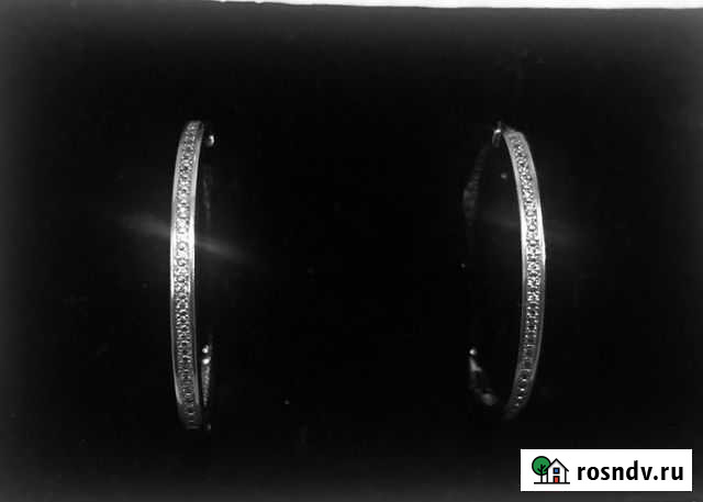 Серебряные серьги 925 пробы покрыты родием Ижевск - изображение 1