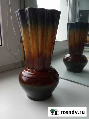 Вазочка. Фаянс. Глазурь. СССР. Винтаж Махнево - изображение 1