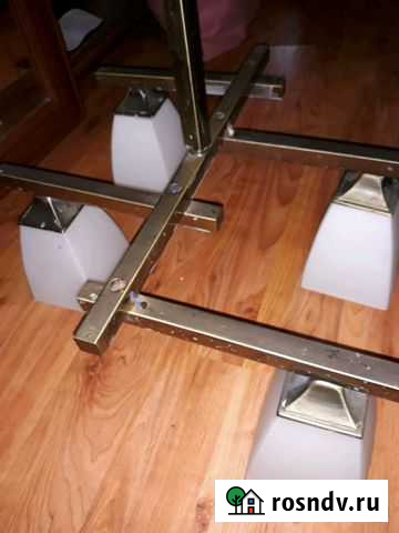 Люстра на 4 лампы цвет бронза Белгород - изображение 1