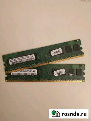 Модули памяти x2 samsung ddr2 512mb Белгород - изображение 1