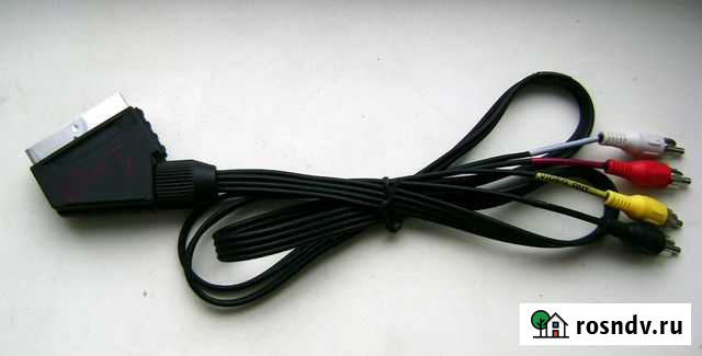 Кабель scart - 4 тюльпана 1 метр Бугуруслан - изображение 1