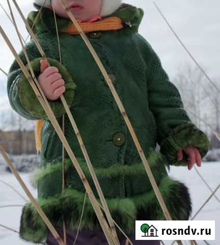 Детская натуральная дубленка (меринос) на 2-3 года Нижний Новгород - изображение 1