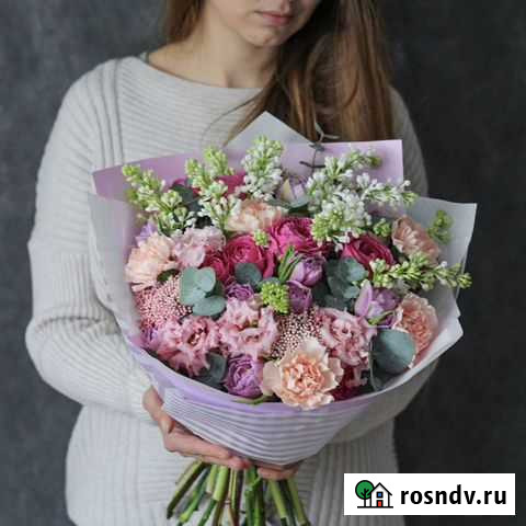 Шикарный букет с сиренью и розой с доставкой Казань - изображение 1